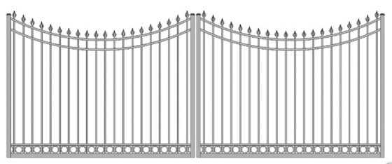 China Custom make home gate Strong Aluminum Gate arched gate supplier
