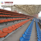 floor mounted plastic seats with aluminium stand metal bracket soccer stadium chairs