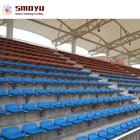 High Density HDPE Outdoor Stadium Seating Blue Round Tripod Blow Bleacher Seating