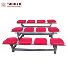 Indoor outdoor plastic seat soccer stadium chairs with matel stand leg aliumnium