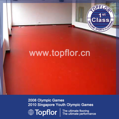 China Red tennis sport flooring in stock supplier