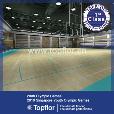 China Basketball PVC Sports wood Flooring with Ibf Stadard supplier