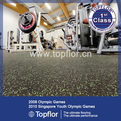 China EPDM Speckled Rubber Gym Flooring hot sale supplier