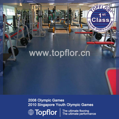 China Commercial rubber sports flooring for gym court supplier