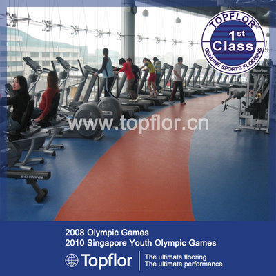 China PVC Sports Flooring for Gym Fitness Equipment Flooring supplier