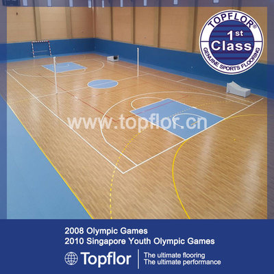 China Indoor Multi-purpose Roll Vinyl PVC Sports Flooring for School Gym,Basketball court supplier
