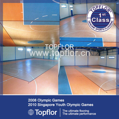 China Portable plastic indoor basketball court sports flooring supplier