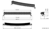 31.5" 180W dual row cree led curved light bar offroad RZR jeep truck tractor combo fog lamp