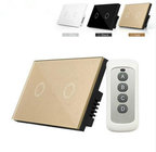 US/AU tempered glass Panel Remote Wireless WIFI control Smart Home Touch Wall Light Power Switch