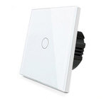 1 gang Gold Toughened Glass Panel Capacitive Light Touch Switch With LED Backlight Indicator