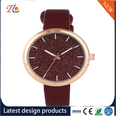 China Wholesale Customization PU Watch Alloy Case Quartz Watch Fashion Watch Colorful Leather Band Shining Diamond Lady Watch supplier