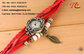 Fashion Vintage watches ladies watches with colorful beads bracelet and leather braided band supplier