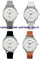 PU leather strap wrist watch with simple clean design  and groove dial for ladies supplier