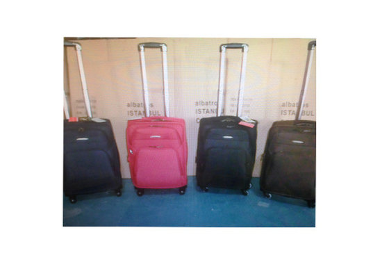 China 4 Rotative Wheel Soft Sided Carry On Travel Luggage Bags 1680D Polyester Material supplier