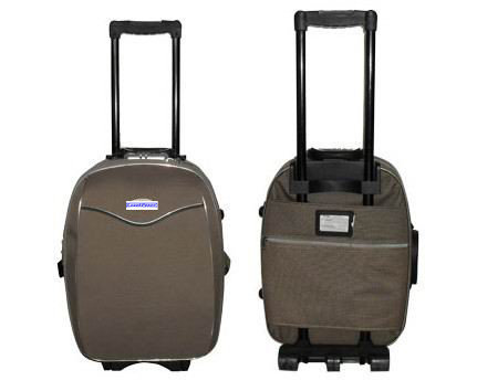 China Business Trip 8 Wheel Suitcase Bags , 20 / 24 / 28 Inch Black Iron Trolley Luggage supplier