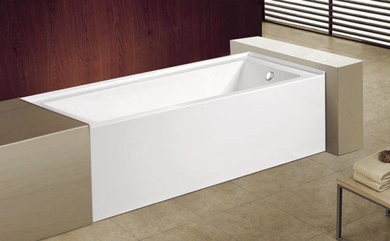 China cUPC skirted acrylic bathtub with feet price 3 sides tile flange 4mm pure acrylic sheet supplier