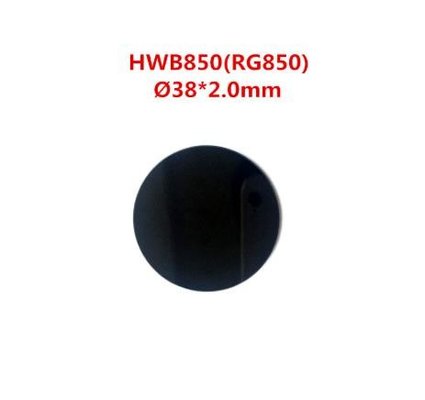 Dia. 38x2.0mm HWB850 RG850 850nm IR Infrared Long Pass Filter Visible light Absorbing Cut Black Glass