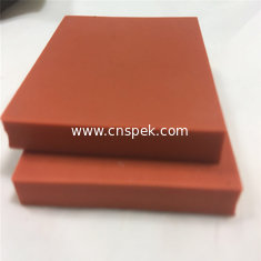 China Custom low hardness red color silicone sponge foam rubber for heat pressing machine supplier
