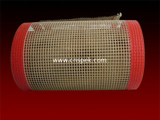 China PTFE conveyor belts for textile infrared heaters  conveyor dryers and ovens 4*4mm open mesh supplier