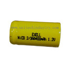 High quality Flat top Rechargeable 1.2V NI-CD 2/3AA400  nicd battery