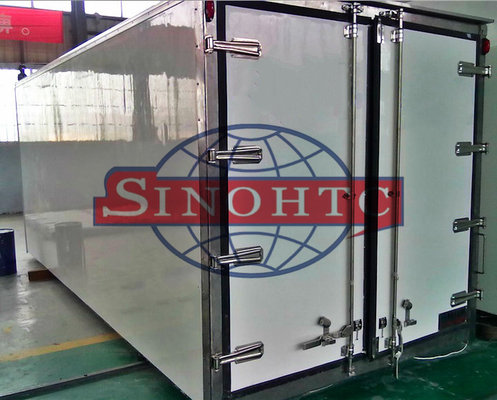 China FRP / Fiberglass Sandwich Dry Van Body For Dry Cargo Transport 10 - 25m3 Volume supplier