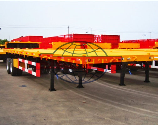 China 2 Axles Container Semi Trailer 40 Feet Flatbed Semi Trailer FUWA / BPW Axle supplier