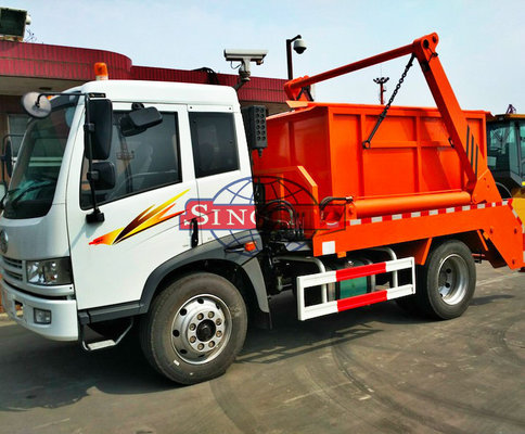 China Brand FAW Skip Loader Waste Collection Trucks Power Assistant LHD / RHD Steering supplier