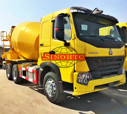 China 6x4 Cement Mixer Truck 9m3 Volume HOWO A7 Cabin Series 336 / 371hp Engine Power supplier