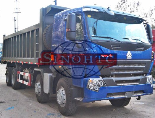 China 12 Wheelers 4 Axle Dump Truck , LHD RHD HOWO A7 Strengthened 8x4 Tipper Truck supplier