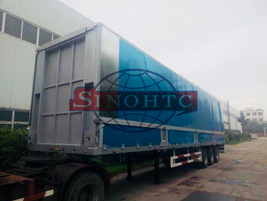 China Aluminum Container Semi Trailer 3 Axles Hydraulic Wing Van Trailer supplier
