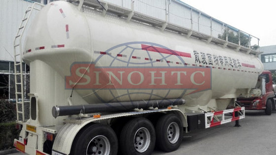 China 3 Axle Powder / Dry Bulk Tank Trailers , 50 000 Liters flour tanker semi trailer supplier