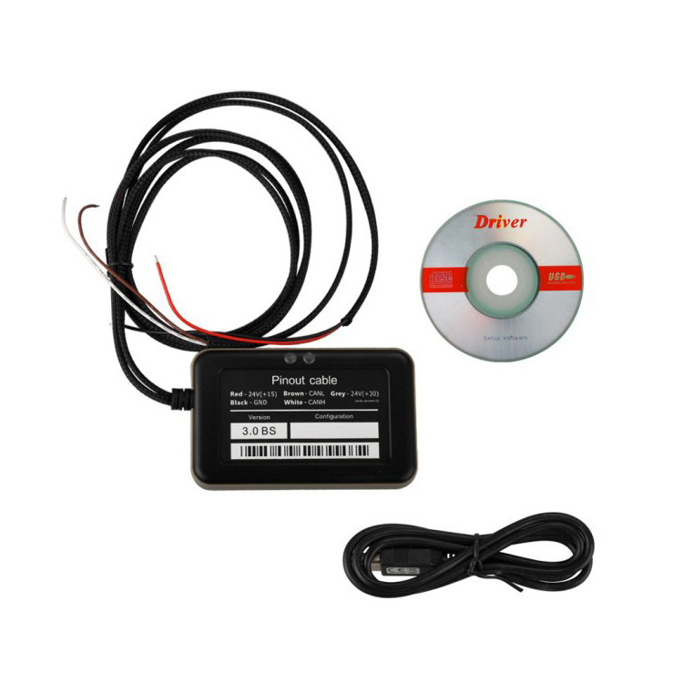 V3.0 Truck Diagnostic Cable , Truck Adblue Emulator 8 in 1 Diagnostic with NOx Sensor Programing Adapter
