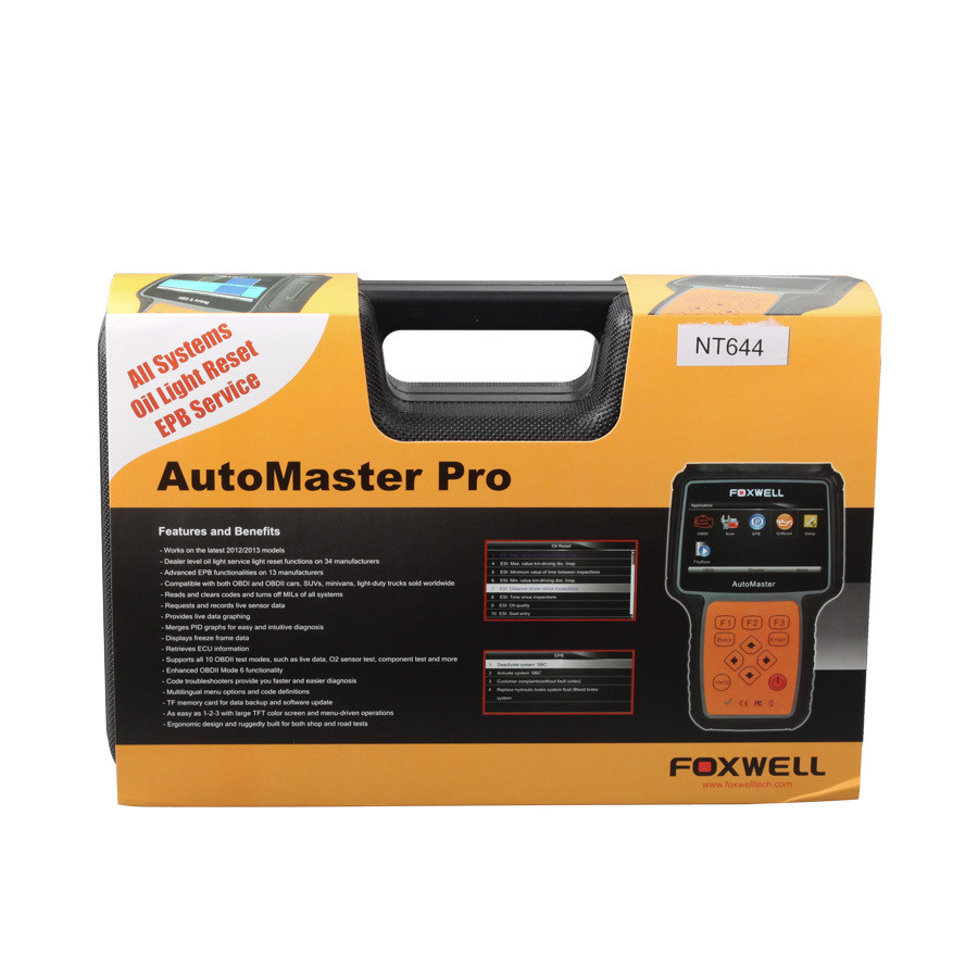 Oil Reset Tool Foxwell NT644 AutoMaster Pro All Makes Full Systems EPB