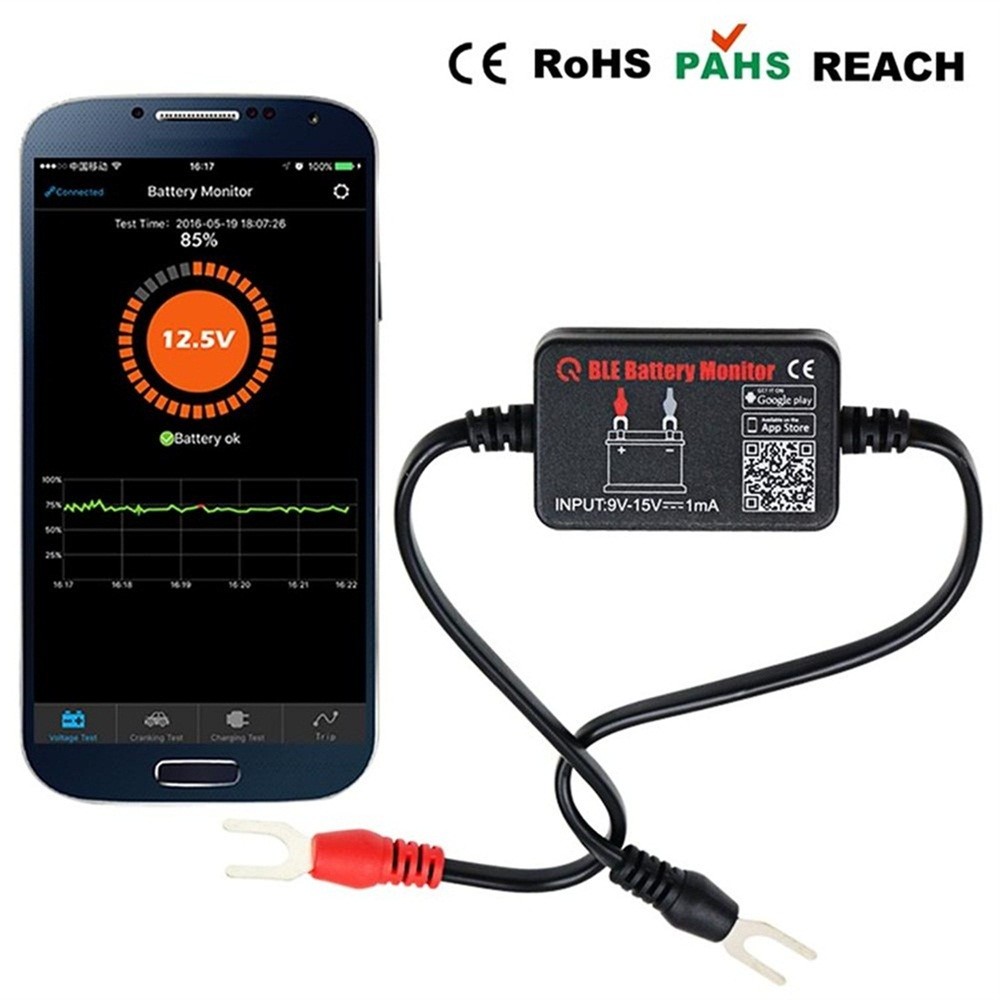 Bluetooth 4.0 Professional Diagnostic Tools Wireless Battery Tester for Android & IOS monitor
