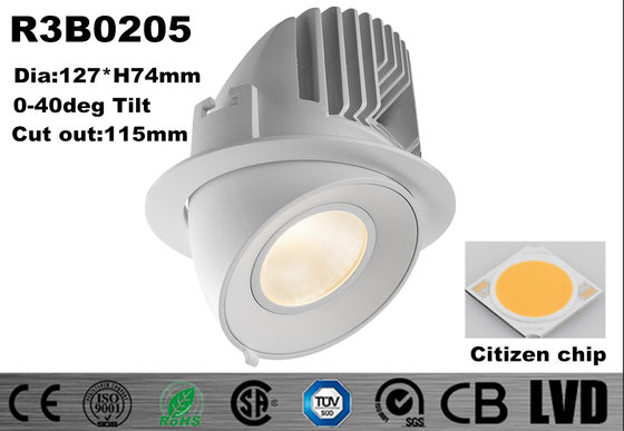 China Vacuum Plated Finishing LED Spot Downlights IP54 For Supermarket / Fancy Store supplier