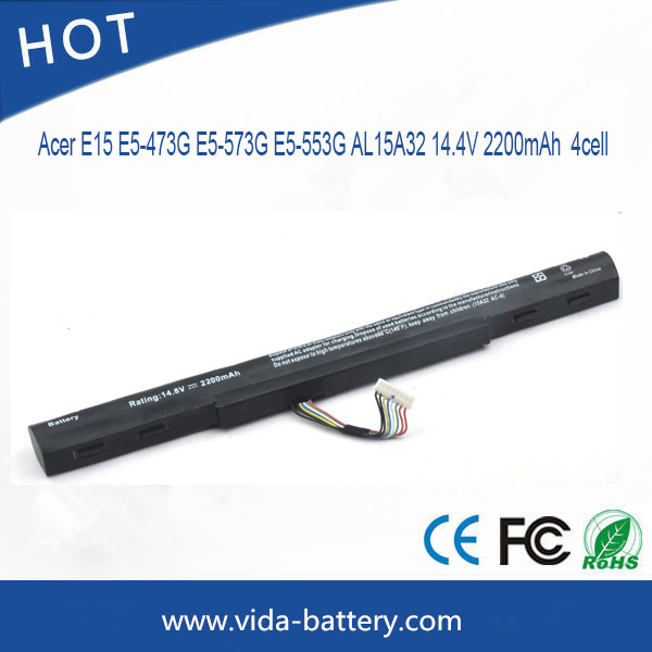 Li-ion Battery  laptop battery  Acer E15 E5-473G E5-573G E5-553G AL15A32 series 14.4V 2200mAh  4cell