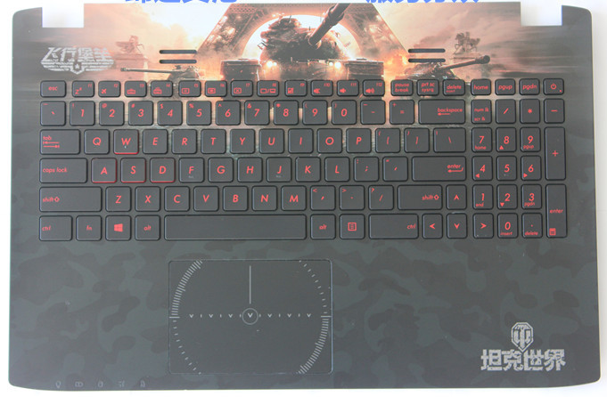 Laptop keyboard with Palmrest backlight  for ASU ZX50J ZX50JX GL752JW GL552