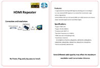 40M HDMI V 1.4 Supports 3D 4Kx2K 1080P Repeater