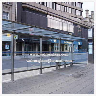China Tempered/Toughened Glass for Public Bus Stop for Advertising Display supplier