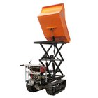 palm garden crawler type truck dumper transporter with lift container