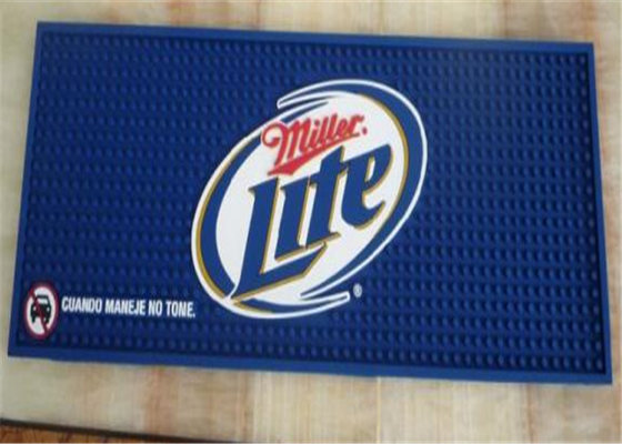 China Advertising Non Toxic PVC Rubber Bar Mats With Embossed Logo 600 * 100 * 10 mm supplier