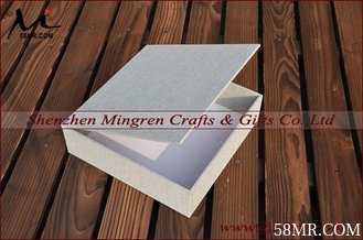 China Elegant Fabric Linen Wood Photo Album Storage Packaging Gift Box supplier