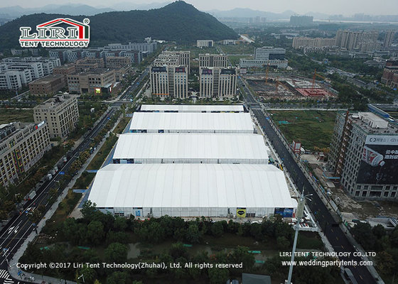 China 40 Wide Aluminum Frame Exhibition Tent With White PVC Roof Cover For Sale supplier