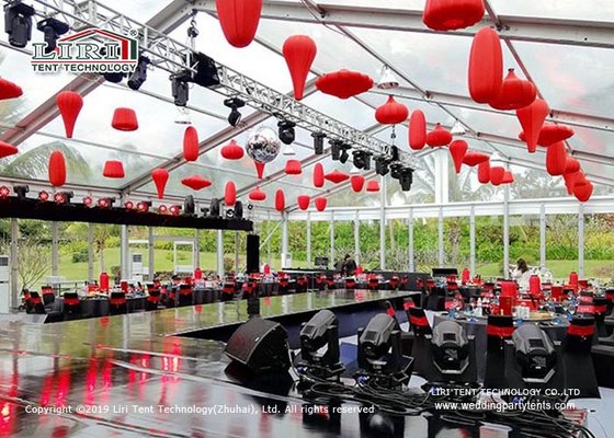 China Luxurious Aluminum Frame Event Tent  Outdoor Wedding Party Glass Hard Wall supplier