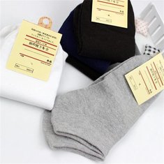 Cheap plain color ankle socks for men