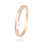 Hot trendy 18k gold plated cat's eye bangles women fashion bracelet jewelry wholesale
