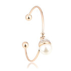 Latest Wholesale Fashion Charm Cute pearl Bangle Opening Bracelet For Girls