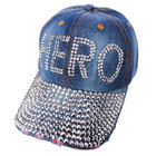 Wholesale-New Denim Cotton printed Baseball cap hip hop Adjustable cowboy caps letters cap