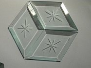 Decorative Glass Engraved Mirror diamond glass clear glass