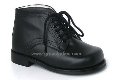 China Black Leather Orthopedic Shoes For Splint Wearing #4610081 supplier